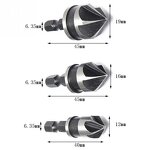 Countersink Bit Set Factory - 3PC HCS 5 Flutes Hex Shank