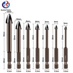 Hole Opener Drill Bit Factory - Alloy Porcelain Cross Hex Shank