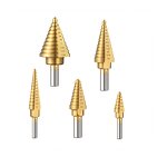 Step Drill Bit Set Factory - 6Pcs Center Stepped Titanium