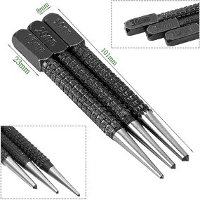 Center Punch Factory - 3 Pack 1.5-3mm Alloy Steel Marker