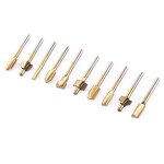 Trimmer Router Bits Factory - 10pcs 3mm Titanium Coated HSS