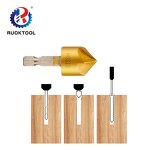 Countersink Drill Bit Set Factory - 6pcs 90 Degree Titanium HSS