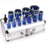Diamond Hole Saw Kit Manufacturer - 12pcs 6-68mm M14 Brazing Kit