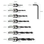 Wood Drill Bit Set Factory - 7pcs HSS Woodworking Set