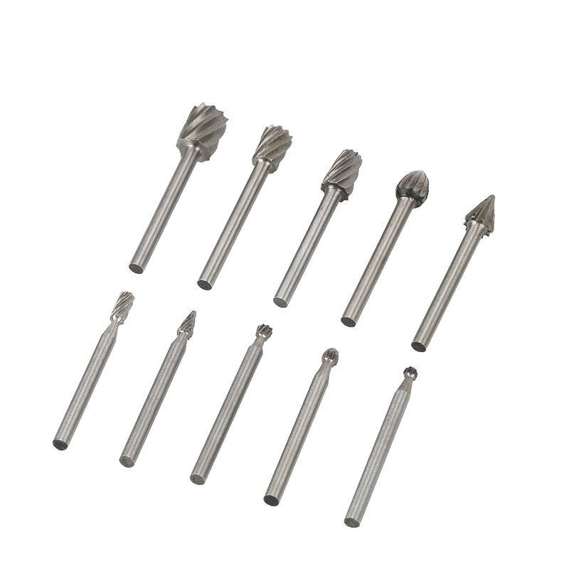 Rotary Burr Set Supplier - 10 Pcs 1/8 Inch Shank Carving