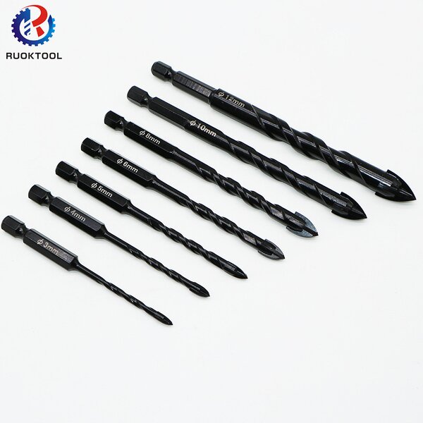 Tile Drill Bit Set Manufacturer - 3-12mm Cross Hex Glass Ceramic