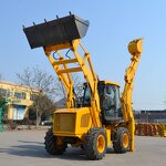 Wheeled Excavator Factory - New Multifunctional Automatic Two-Dig Loader for Garden