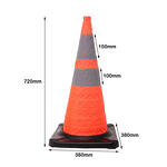 Traffic Cone Manufacturer - 28-Inch Orange Red Collapsible Rubber