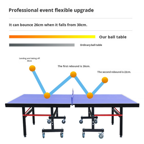Table Tennis Table Factory - Foldable MDF Movable Net Indoor