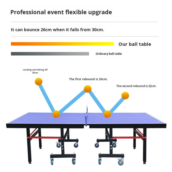 Table Tennis Table Factory - Foldable MDF Movable Net Indoor