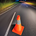 Traffic Cone Supplier - 45cm Retractable LED Light Reflective