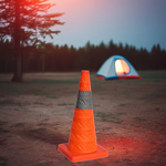 Traffic Cone Supplier - 45cm Retractable LED Light Reflective
