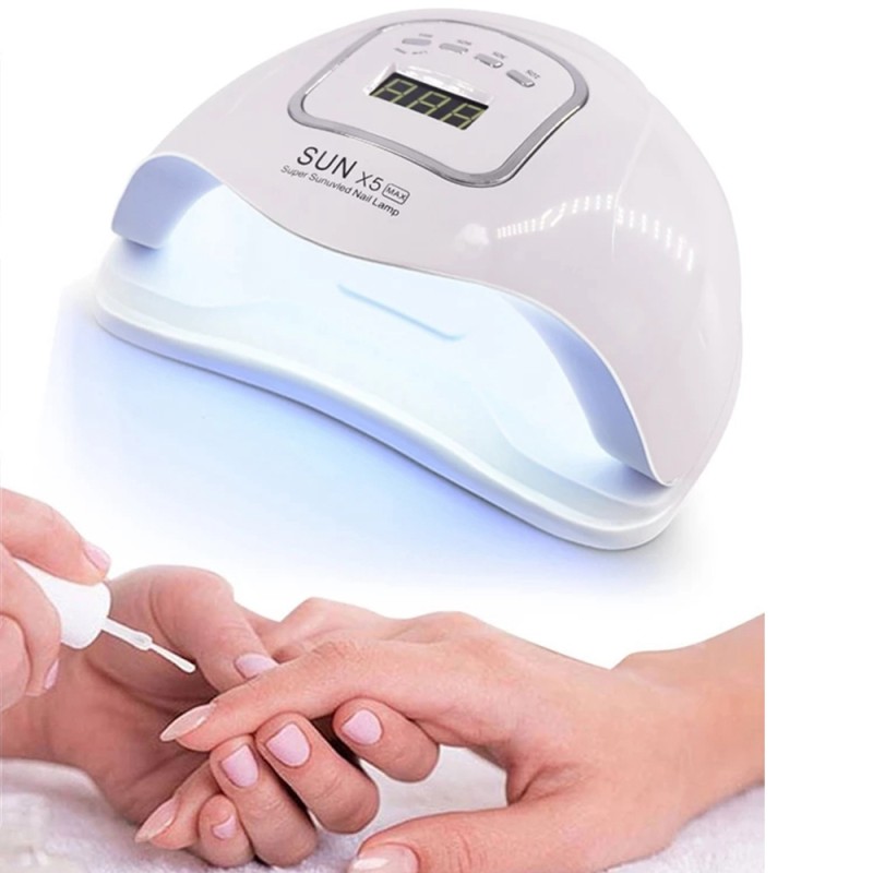 Professional Home Use Nail Care Kit with Mini UV Light Nail Dryer Machine Fast Curing Gel Made of Durable Plastic