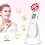 LED美容面部护理机射频射频家用加热EMS沙龙质量面部提升仪器痤疮治疗