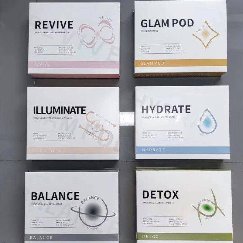 Newest Oxygen Charcoal Pods Detox Glam Face Serum Hydrating Spa Pod Capsule Skin Rejuvenation Co2 Bubble Oxygenation Pods