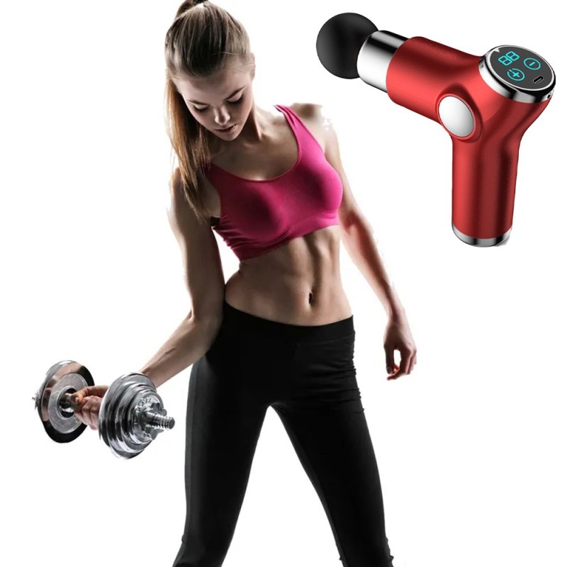 USB Rechargeable Mini Fascia Muscle Massage Gun Vibration Sport Therapy Massager for Body Back Neck Leg