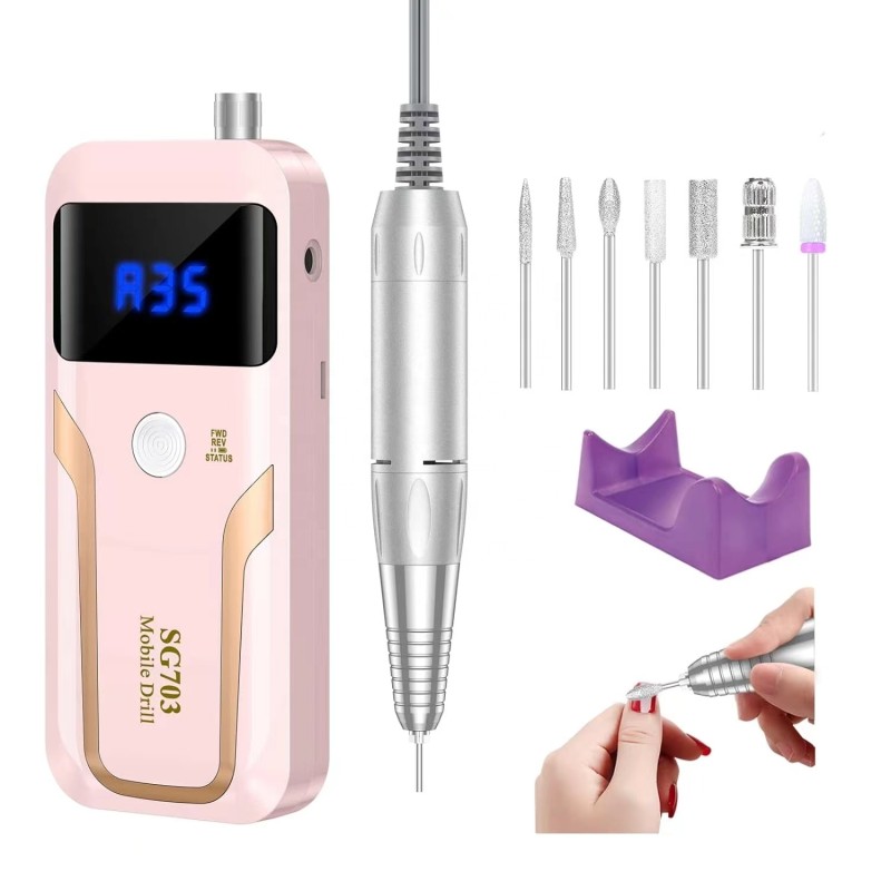 2025 Best Selling Professional Manicure Pedicure Tools Home Salon Nail Drill Machine Electronic 35000 RPM Plastic Polishing