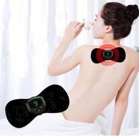 专业便携式迷你颈部按摩器,带有10强度EMS身体放松颈部贴纸