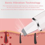 超声波皮肤擦洗器黑头去除器皮肤清洁工具深层清洁超声波皮肤抹刀