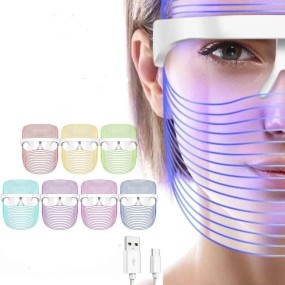 2024 Professional Anti-Aging Tech Gadgets Portable 7 Color LED Photon Light Facial Beauty Mask