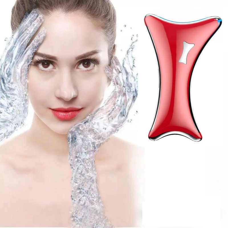 Red Light Gua Sha Face-Lift Electric Massager with EMS Anti-Wrinkle Vibration Microcurrent Scraping Plate for Skin Tightening