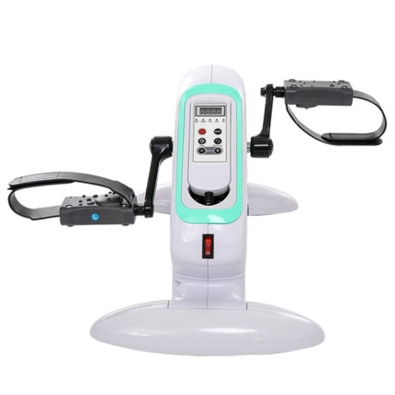 Portable Mini Pedal Exerciser Home Fitness  Electronic Arm and Leg Trainer  Automatic Mini Leg Pedal Exerciser Bike for Elderly
