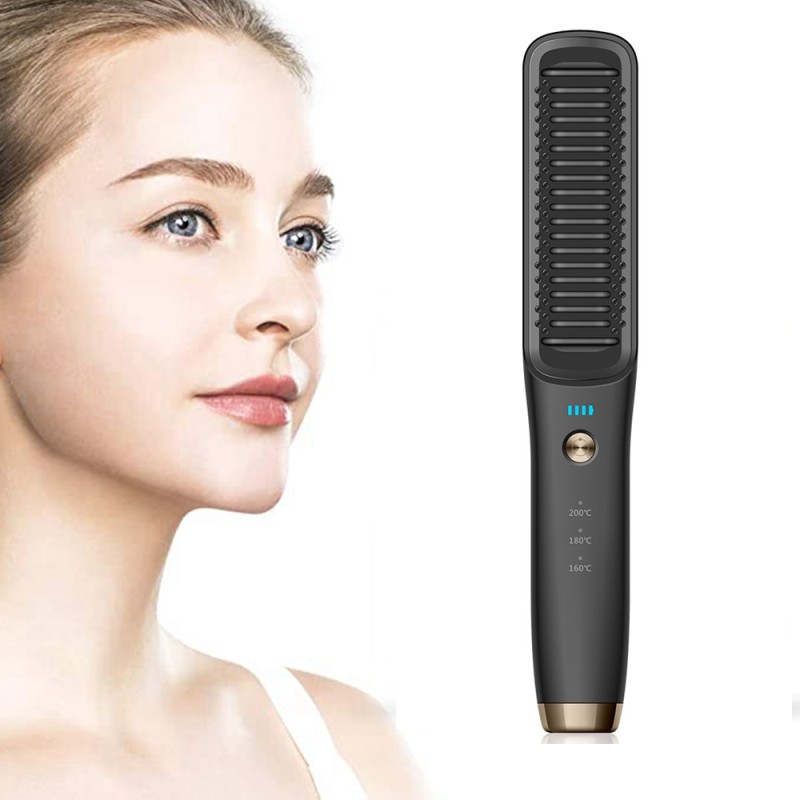 Multifunctional Electric Hot Comb Anti-Scalding Styling Tool for Straight Hair Straightener Brush for Beauty & Personal Care