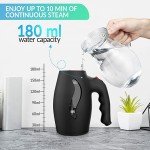 850W家用织物蒸汽熨斗180ml便携式垂直快速加热手持式熨斗，适用于服装，运动，娱乐