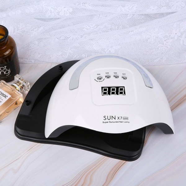 2025 SUN X7 MAX UV光指甲烘干机便携式电子美容小工具，用于家庭美甲清漆，具有智能感应功能