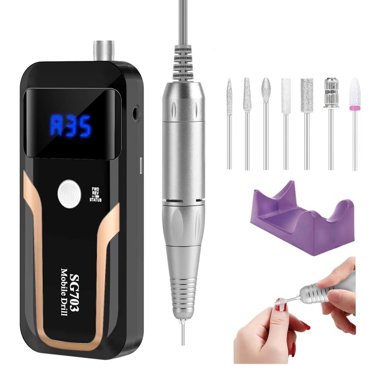 Professional Home Salon Use Electronic Nail Remover Manicure Tool Digital Display Nail File Automatic  Nails Drill Machine