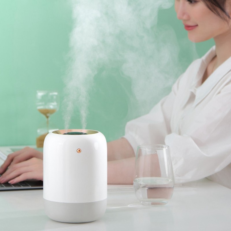 USB Rechargeable 1000ml Mini Ultrasonic Air Humidifier Electronic Double Spray Cool Mist for Bedroom Sports Entertainment
