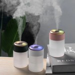 便携式250ML LED夜灯超声波扩散器加湿器USB薄雾机彩色家庭办公室塑料扩散器