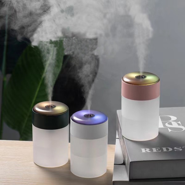便携式250ML LED夜灯超声波扩散器加湿器USB薄雾机彩色家庭办公室塑料扩散器