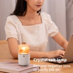 2025新款便携式空气加湿器迷你电子盐水晶灯，用于家庭办公车，使用耐用塑料