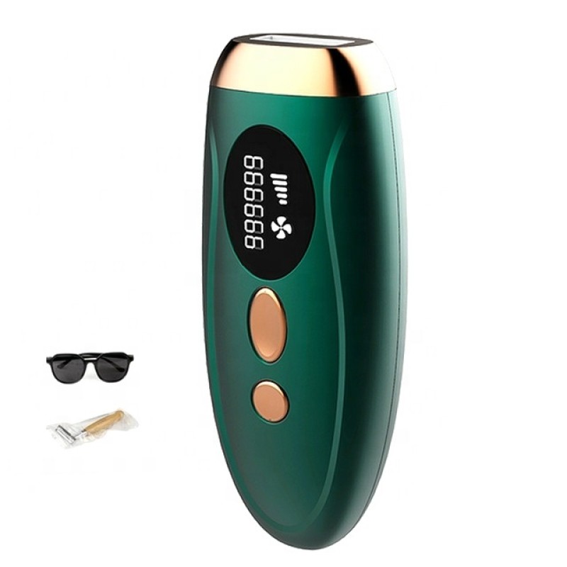 Handheld Electronic IPL Laser Hair Removal Epilator with LCD Display 5 Intensity Levels for Face Arm & Leg Hair Removal