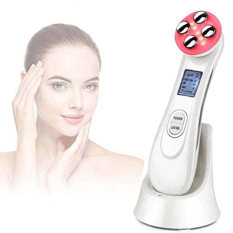 Professional Anti-Wrinkle Face Lift Skin Tightening Device EMS LED Photon Therapy RF Technology Electroporation Beauty Device