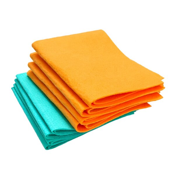Needled Non-woven Supplier - Orange 70% Viscose Kitchen Towel