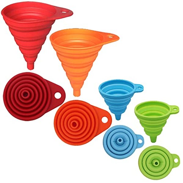 Foldable Funnel Supplier - Different Size Multi-Colors Silicone Collapsible Kitchen