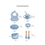 Silicone Baby Sets Manufacturer - BPA Free Custom Logo 5PCS 7PCS Plate Bowl Bottle