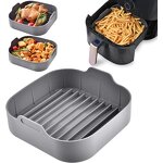 Air Fryer Pot Supplier - New Design Square Silicone Air Lining Matching Hand Clip