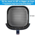 Air Fryer Pot Supplier - New Design Square Silicone Air Lining Matching Hand Clip