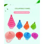 Collapsible Funnel Manufacturer - Silicone 20g Foldable for Water Bottle Kitchen