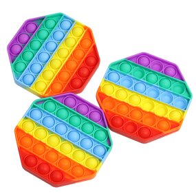 Pop Fidget Toy Supplier - Thick Square Rainbow Puzzle Set Sensory Pop up Gifts