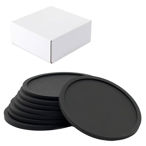 Silicone Cup Mat Supplier - Customized Logo BPA-Free 5mm Thick Classic Style
