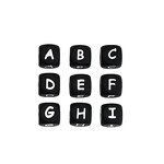 Silicone Alphabet Beads Supplier - Colorful Cube Shape DIY for Hair Keychains Pens
