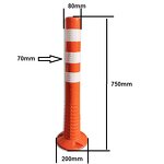Delineator Post Manufacturer - High Visibility PU Flexible Bollard