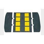 Speed Bump Manufacturer - Yellow-Black Rubber Traffic Safety