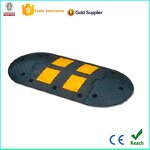 Speed Bump Supplier - Black Rubber with Reflective Strips