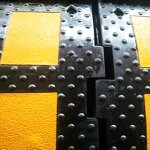 Speed Bump Supplier - Black Rubber with Reflective Strips