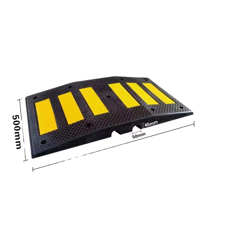 Speed Bump Manufacturer - Yellow-Black Rubber Traffic Safety